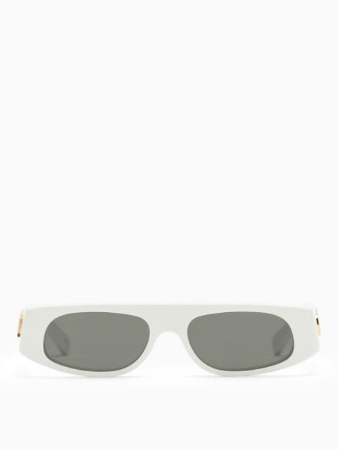 GUCCI Gucci White Acetate Geometric Sunglasses Women