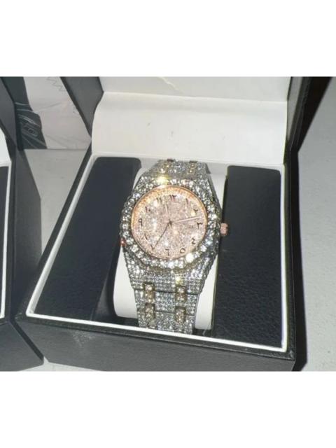 New Moissanite Iced Out Bust Down Watch 