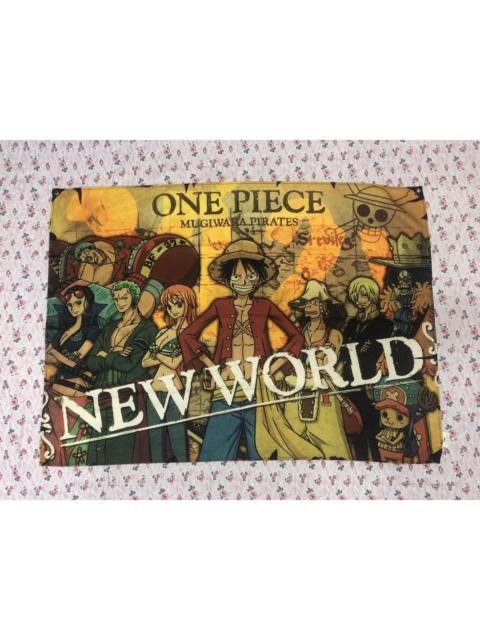 Anime One Piece Mugiwara pirates crew new world flag