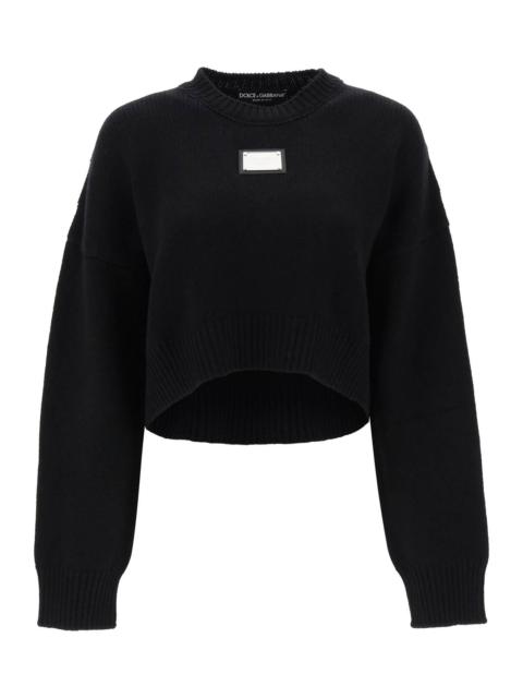 Dolce & Gabbana Logo Plaque Cropped Sweater