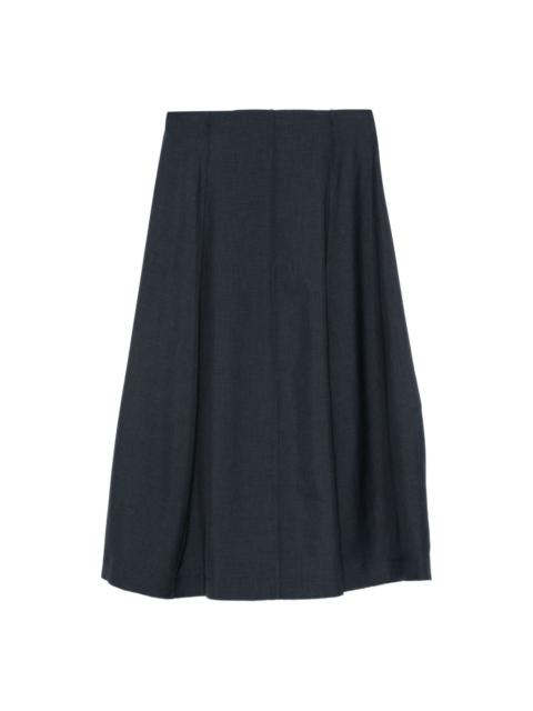 pleat-detail midi skirt