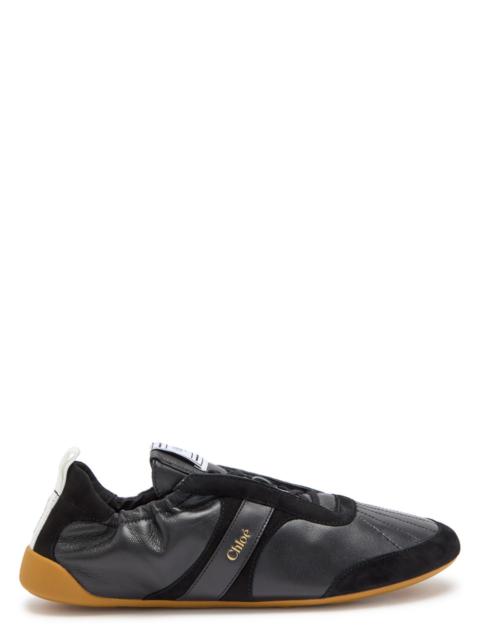 Chloé Chloe Kick Panelled Grained Leather Sneakers