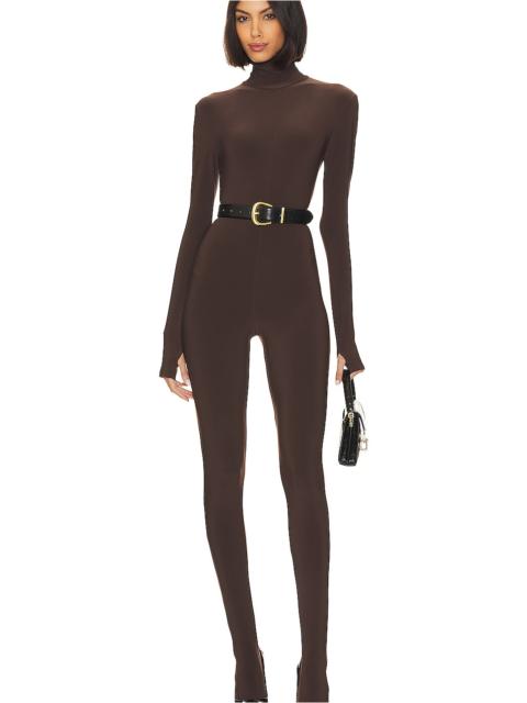 NORMA KAMALI Slim Fit Turtle Catsuit With Footsie