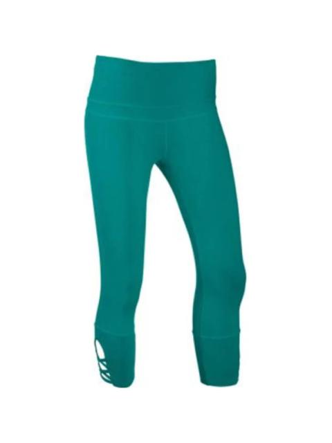 Other Designers prAna Teal Dragonfly Deco Crop Criss Cross Leggings Medium