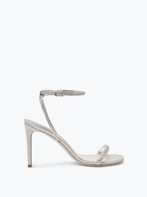 RENE CAOVILLA Ellabrita Crystal Silver Sandal 80