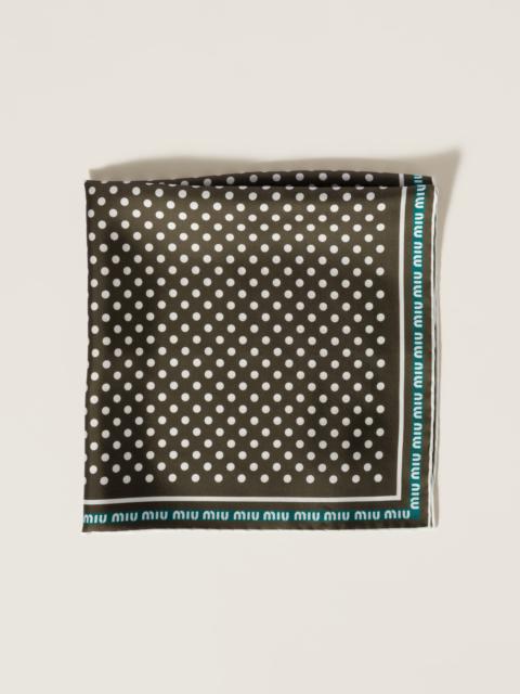 Miu Miu Printed twill scarf