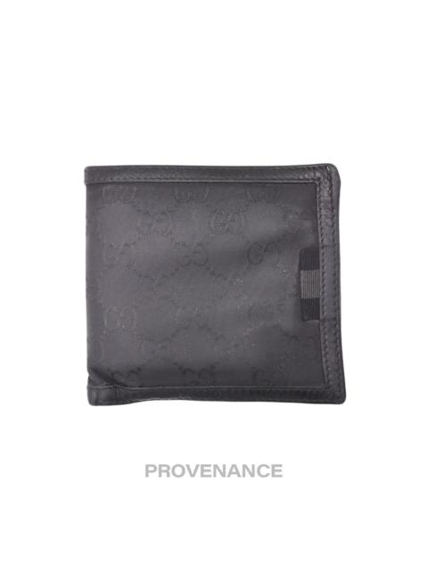 GUCCI Gucci Web Bifold Wallet - GG Canvas Black Leather