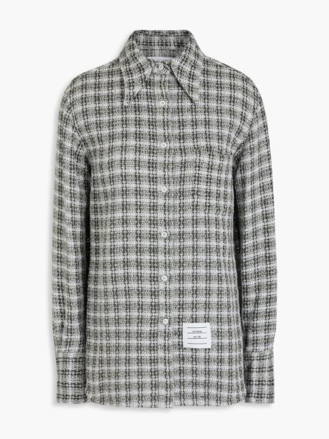 Thom Browne Checked crocheted cotton shirt