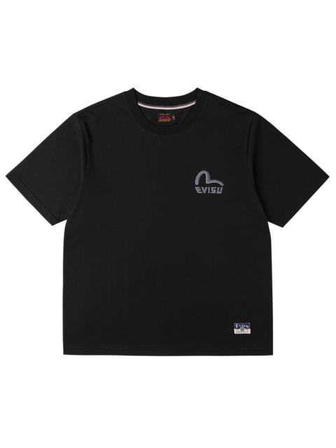 EVISU Monochrome Seagull Embroidery T-shirt