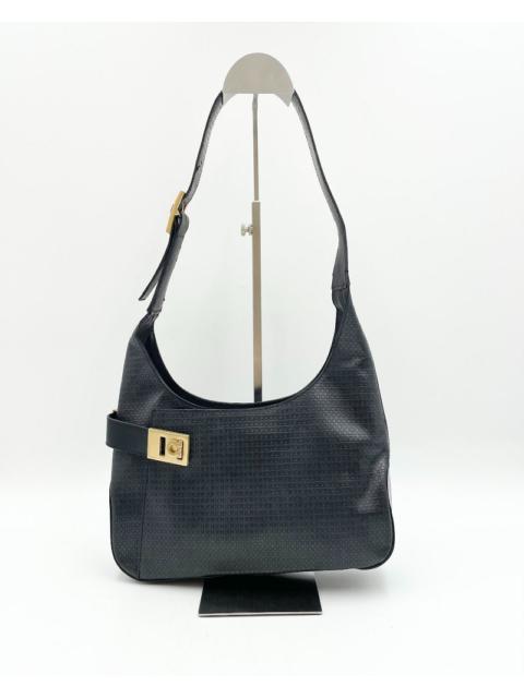 FERRAGAMO Ferragamo Black Micro Gancini Hobo Bag