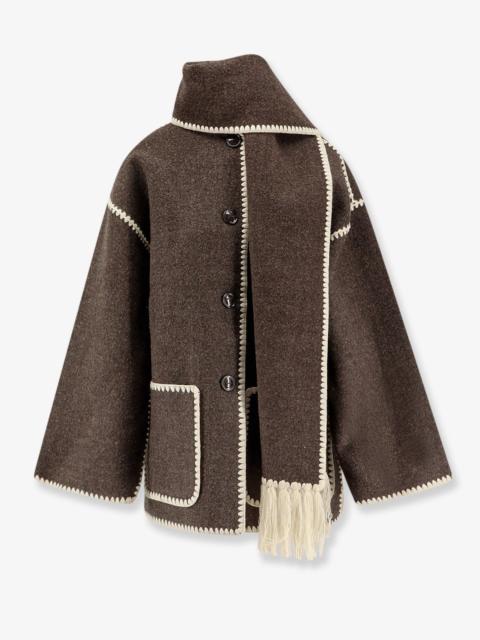 TOTEME Toteme Embroidered Scarf Wool Blend Jacket