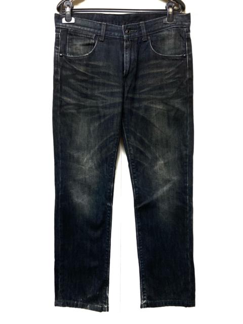 Neil Barrett Black Barrett by Neil Barrett Denim Black Distressed Denim