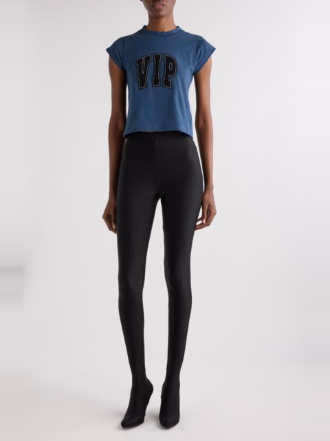 BALENCIAGA Balenciaga Shrunken Graphic T-Shirt in 5002 Dark Blue at Nordstrom