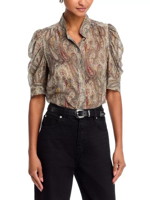 FRAME The Paisley Gillian Silk Blouse