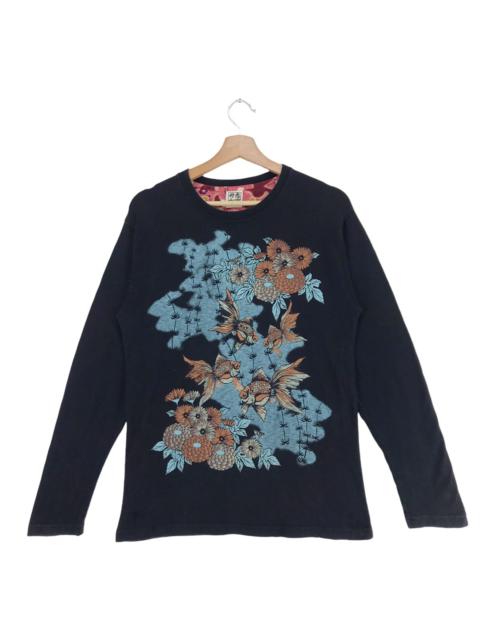 Other Designers Japanese Brand - Vintage Sukajan Fish Floral Long Sleeve Shirt