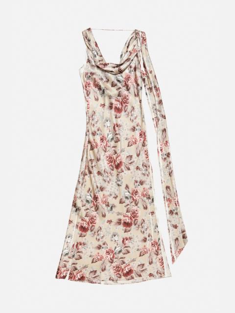 Acne Studios Draped print dress - Multi beige