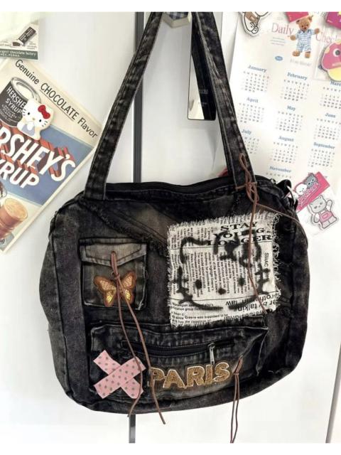 Vintage - Capacity Patchwork Retro Hello Kitty Y2k Bag