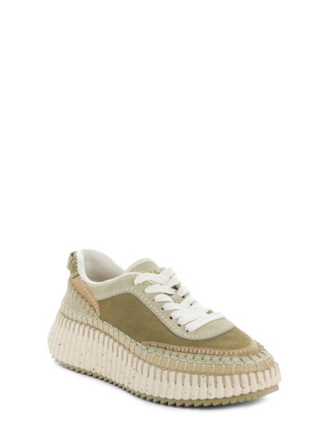 Chloé Chloé Nama Platform Sneaker in Sweet Khaki at Nordstrom