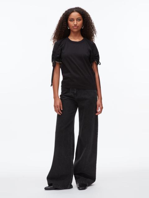 3.1 Phillip Lim Ruched T-Shirt with Poplin Back