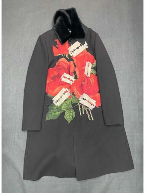 UNDERCOVER Undercover Floral Printed Coat In Black