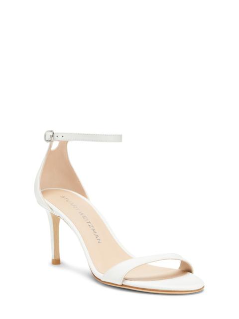 Stuart Weitzman Stuart Weitzman Nudist II 75 Sandal in White at Nordstrom