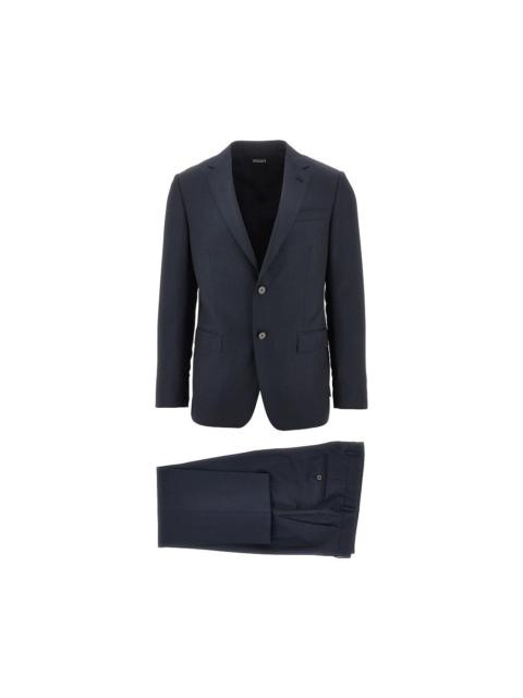 ZEGNA WOOL CANVAS TAILORED SUIT