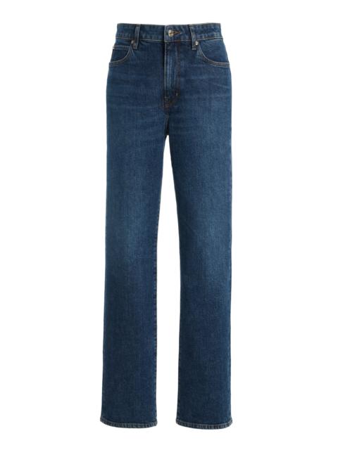 FRAME The Ruler High-Rise Straight-Leg Jeans dark wash