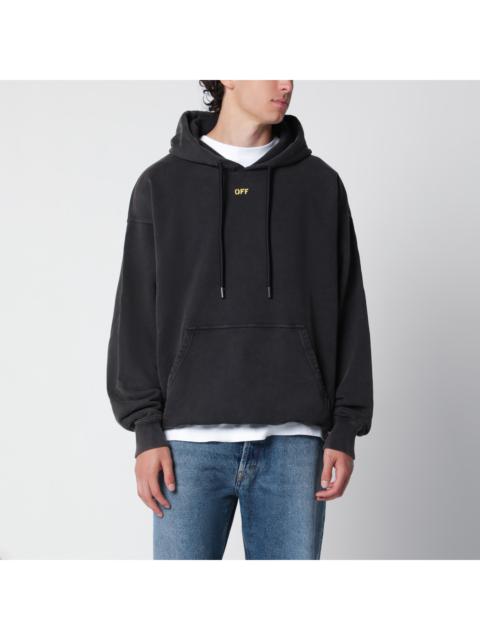 Off-White Off-White Washed Black Hoodie With Off Logo Men