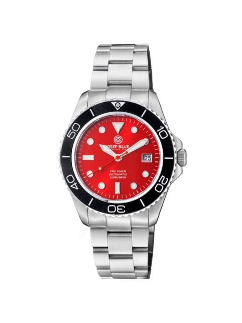 Other Designers Deep Blue Pro Diver 200 Automatic Red Dial Men's Watch PD2001RED1