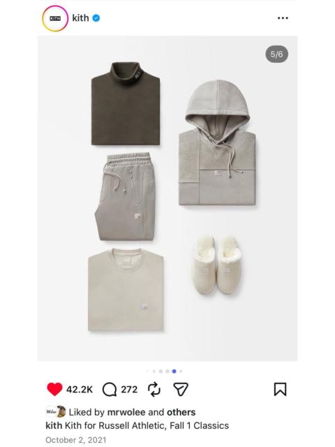 Other Designers Kith × Russell Athletic - 2021 KXTH x RUSSELL LAX TEE HALLOW HEAVYWEiGHT GARMENT DYED