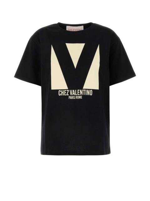 Valentino Valentino Garavani Women Black Cotton T-Shirt