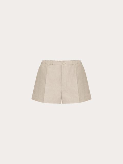 Valentino LINEN CANVAS BERMUDA SHORTS