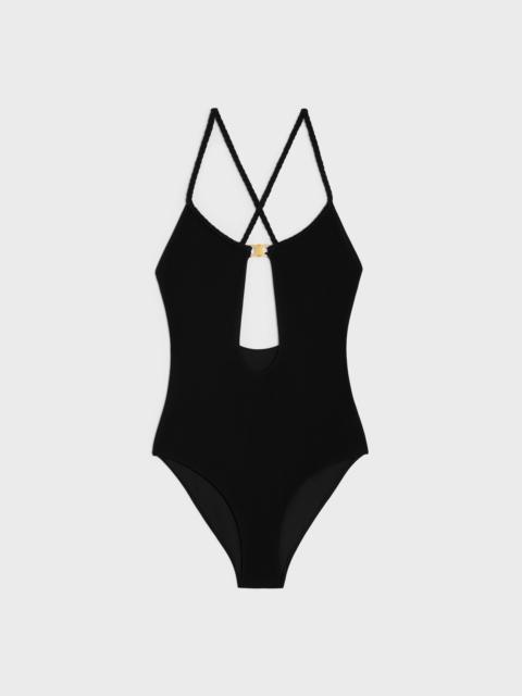 CELINE triomphe swimsuit in matte jersey