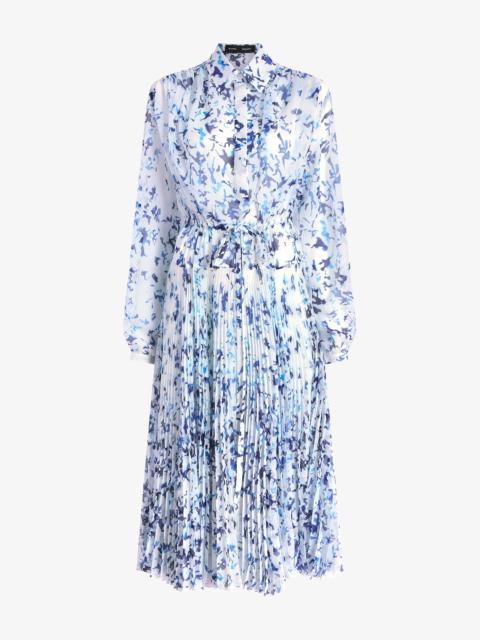 Proenza Schouler Jones Dress in Printed Crinkle Chiffon