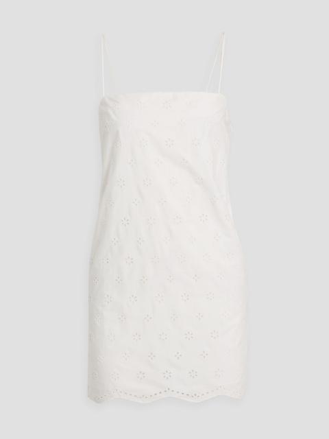 MATTEAU Broderie anglaise cotton mini dress
