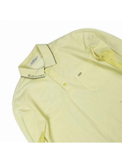BALENCIAGA Vintage Balenciaga Mesh Sleeve LS Polos