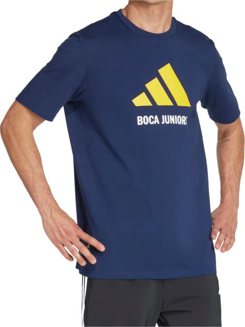adidas adidas Adult Boca Juniors 2025 Navy Logo T-Shirt