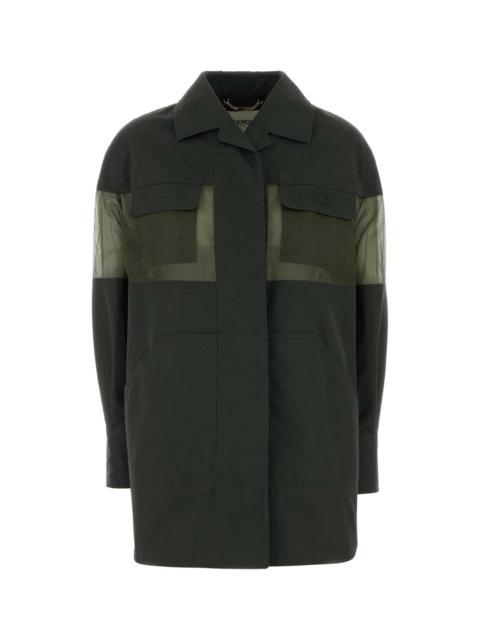 FENDI Fendi Women Olive Green Cotton Blend Jacket