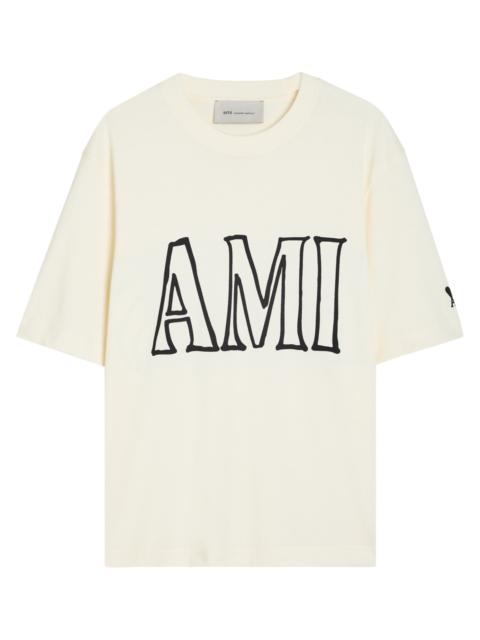 AMI Paris Ami Paris Printed Cotton T-shirt