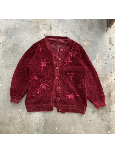 Other Designers Vintage - Vintage 90s japanbrand Embroided Flora Wool Cardigan jacket