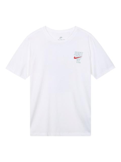 Nike Men's Nike As Nsw Gaokao Ss Tee Athleisure Casual Sports Alphabet Round Neck Short Sleeve White T-Sh
