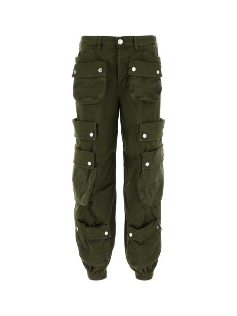 DSQUARED2 Dsquared Women Army Green Stretch Cotton Cargo Pant