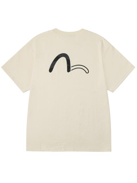 EVISU EVISUKURO and Contrasting Seagull Print Relax Fit T-shirt