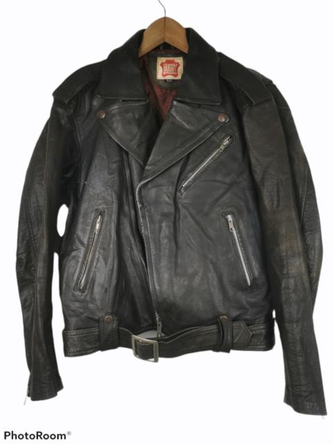 Other Designers Vintage - Distressed Buggy Brand Leather Motorcycle Jacket