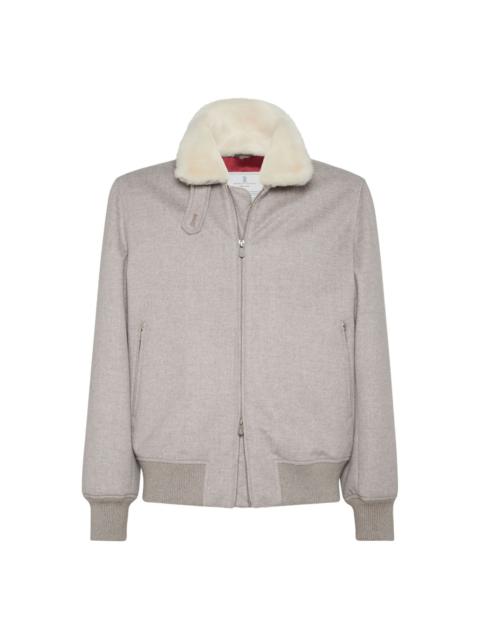 Brunello Cucinelli cashmere bomber jacket