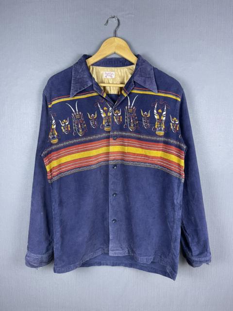 Other Designers Sugar Cane × Toyo Enterprises × Vintage - VINTAGE SUGAR CANE Style Eyes Rockabilly Corduroy Button Ups