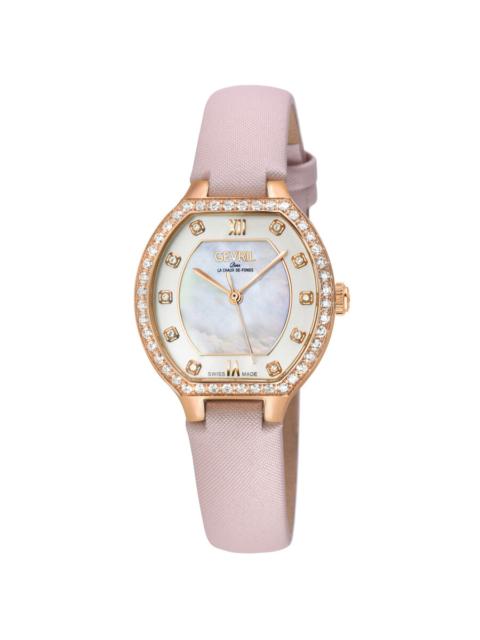 Other Designers Gevril Lugano Diamond Mother of Pearl Dial Ladies Watch 14251