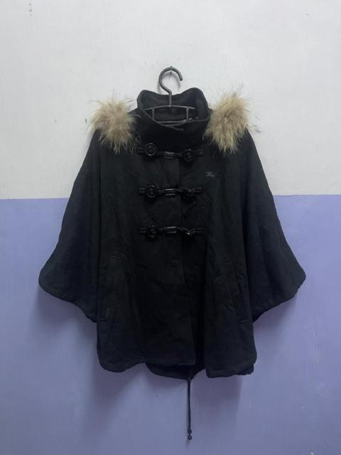 Burberry Burberry Coat Poncho Faux Fur