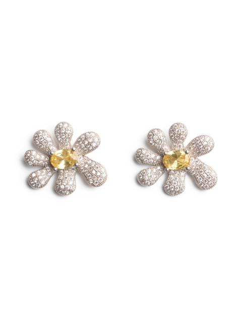Collina Strada CANARY CRYSTAL PAVE SQUASHED BLOSSOM EARRING