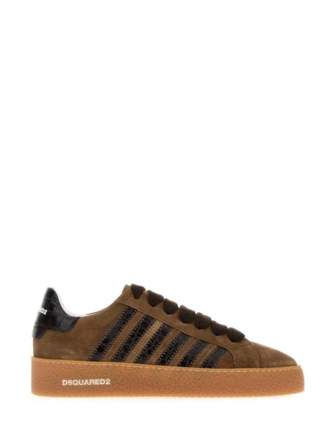 DSQUARED2 Dsquared Men Brown Suede Rapper S Delight Sneakers